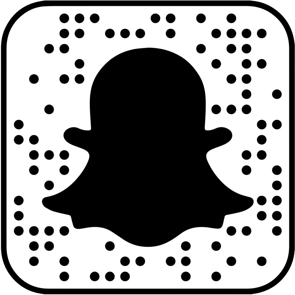 Black and White Snapchat Logo