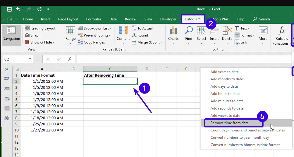 To Remove Time from Date with VBA Code