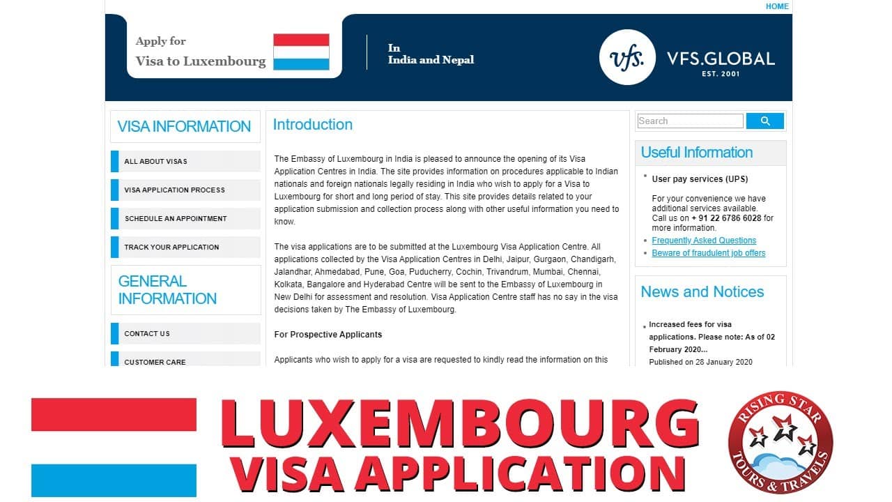 luxembourg visit visa from uk